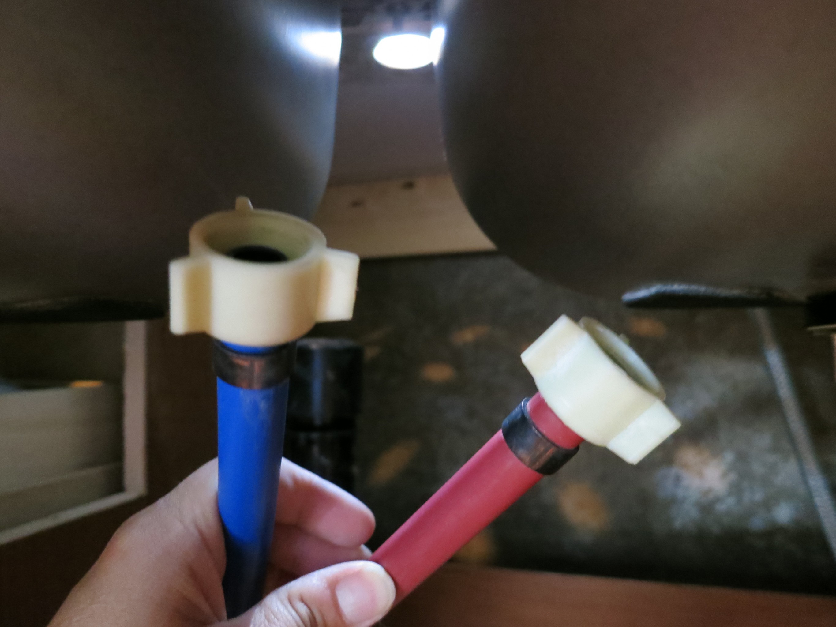 connect pex to kitchen sink