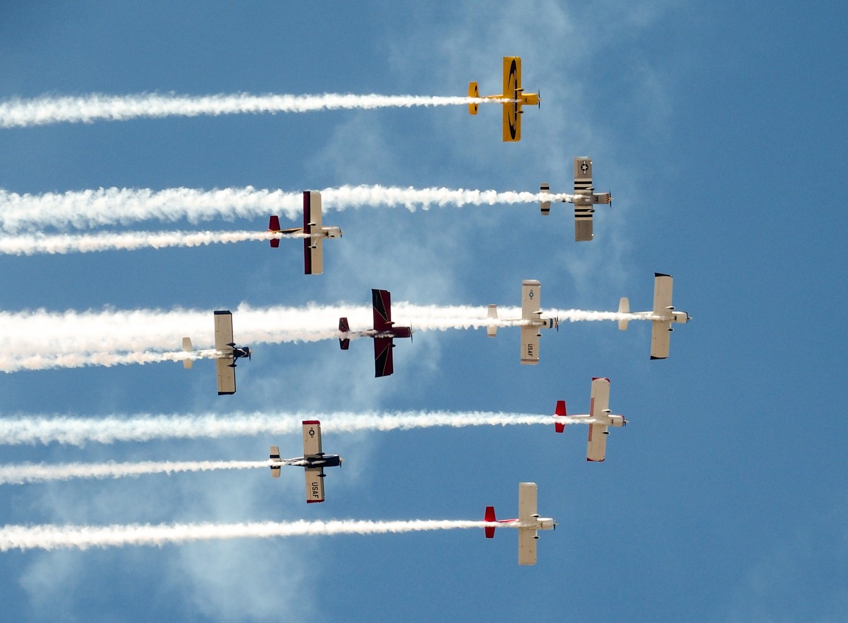 Team AeroDynamix, the world's largest air show team