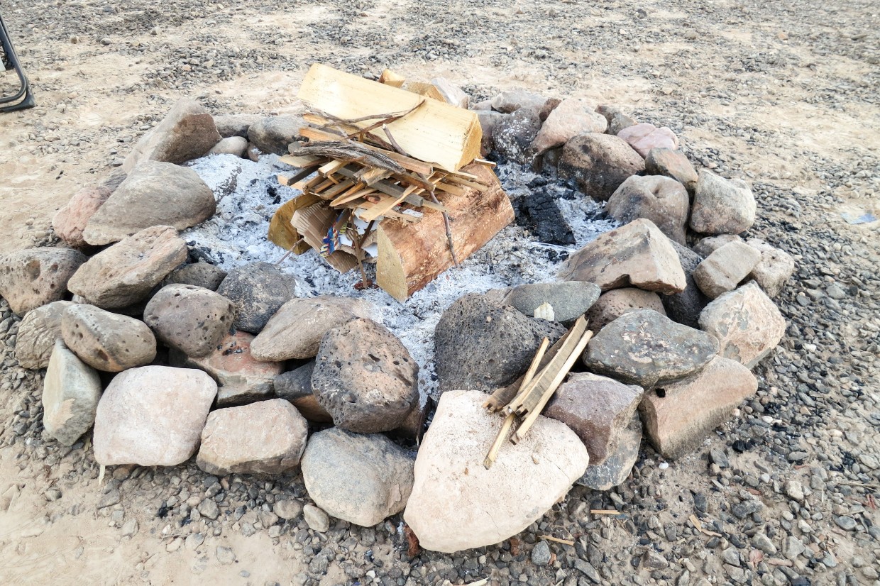 A Canadian campfire, according to the one set of Canadians we've watched build a campfire.