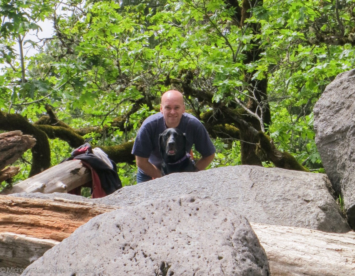 Mike and Opie at the Avenue of Boulders