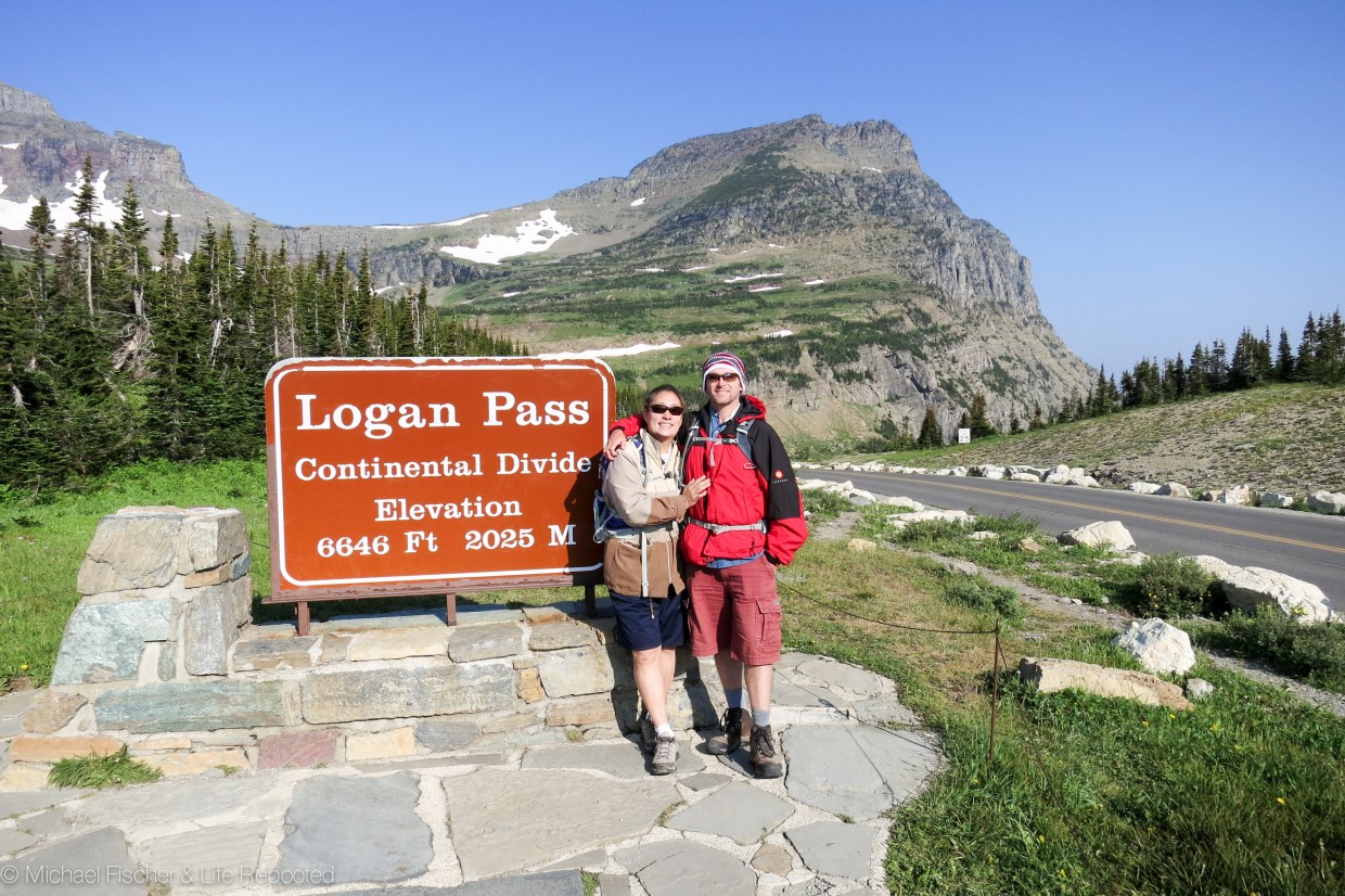 Starting our hike at Logan Pass