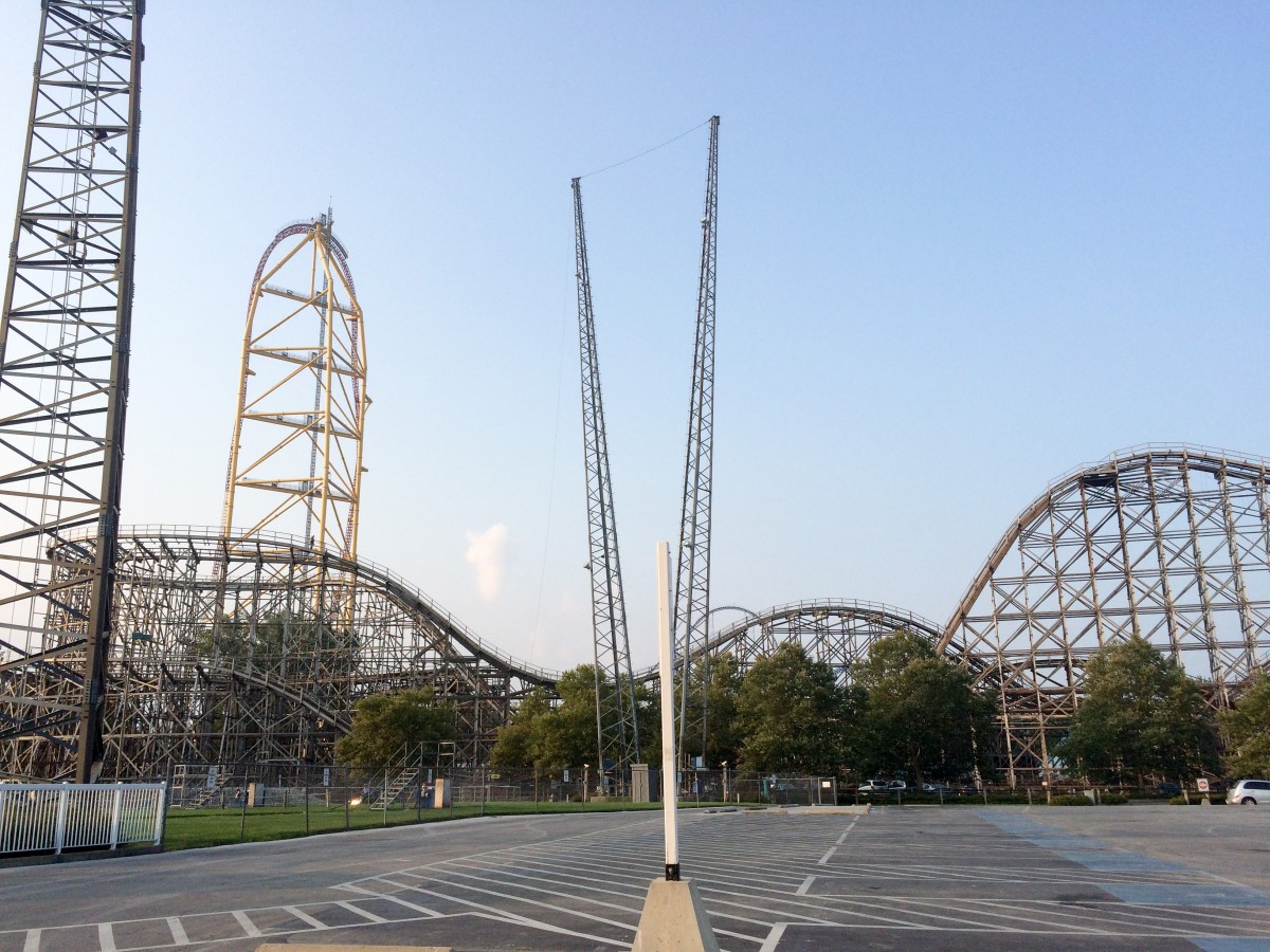 It's a short walk from the campground to the rear entrance to Cedar Point.