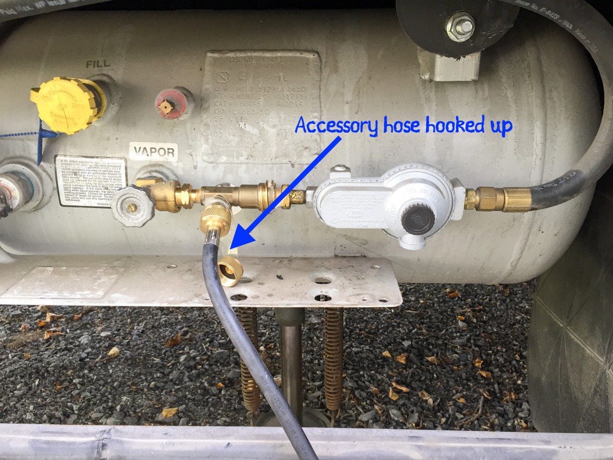 12 foot accessory hose connected