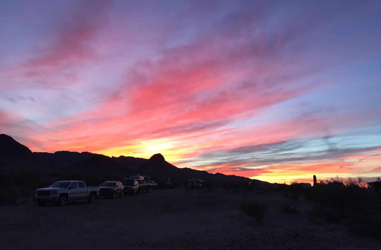 Quartzsite is known for its stunning sunsets.