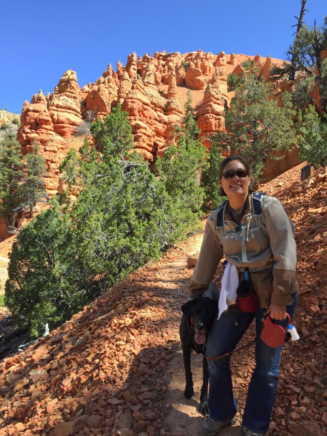 Hiking with Opie at Red Canyon in Dixie National Forest.