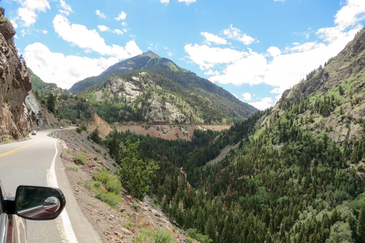 Driving down the Million Dollar Highway