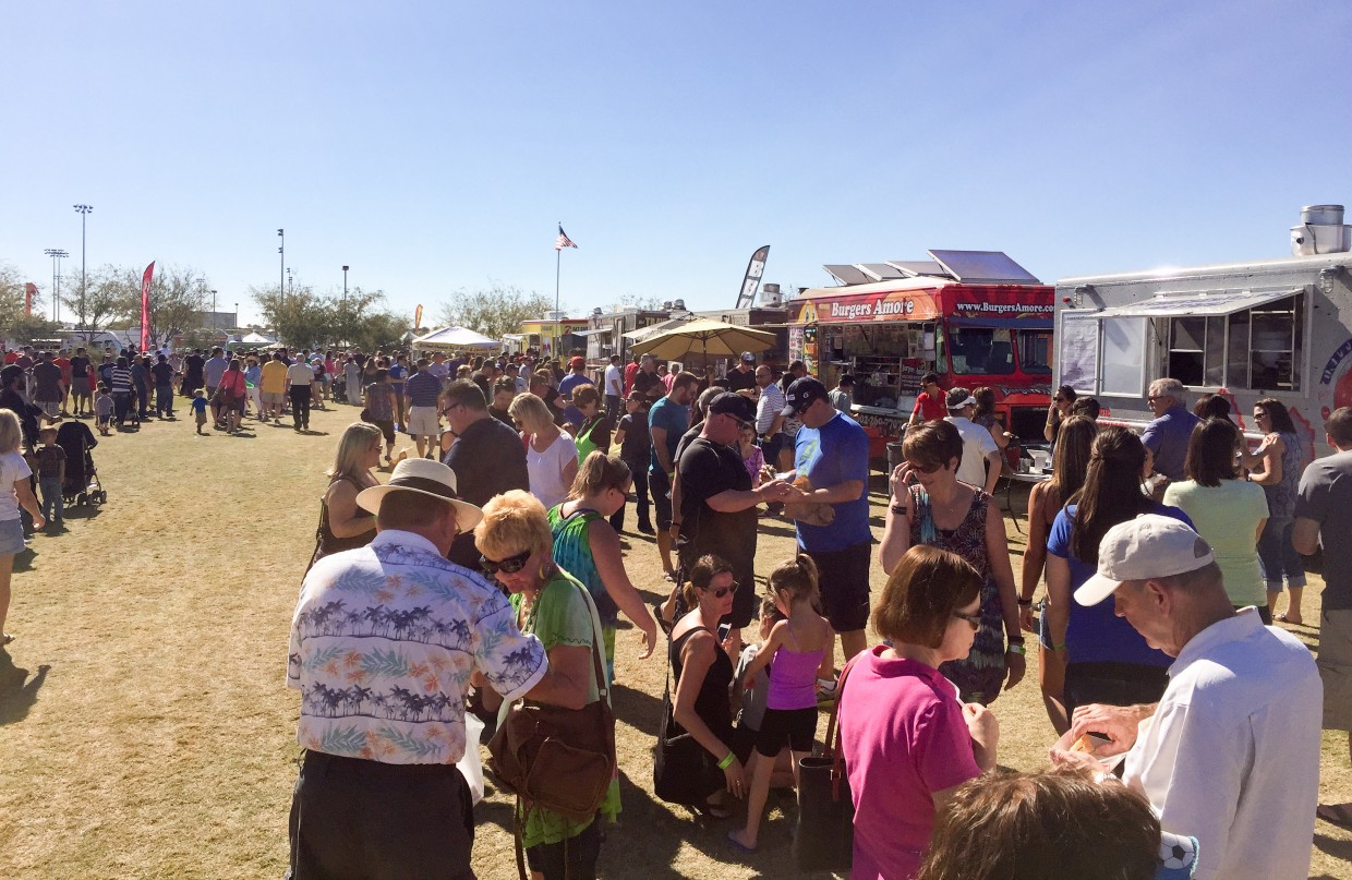 The crowds got bigger as the day went on.