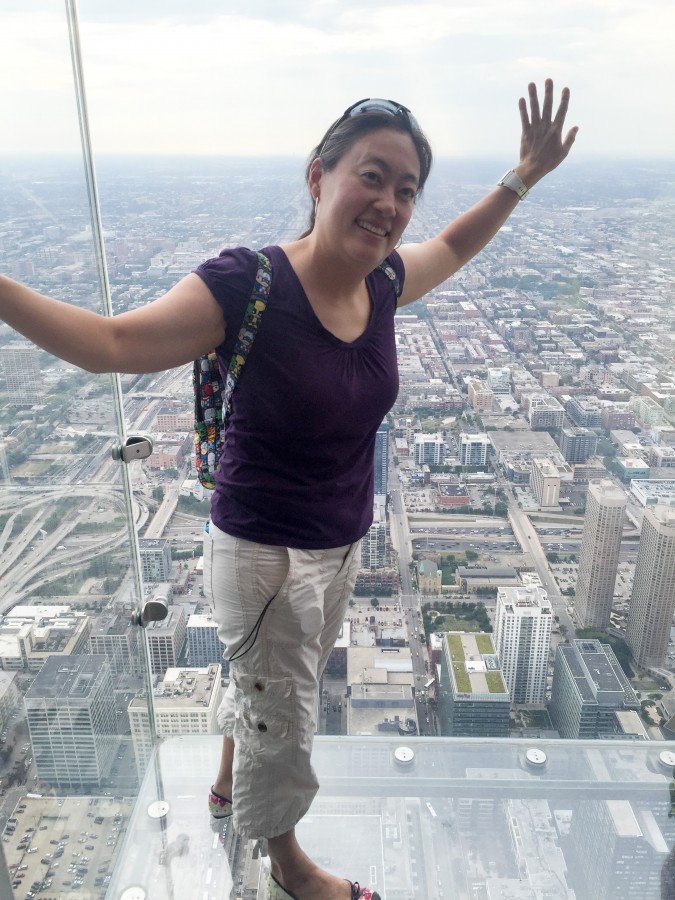 Kathie in the Skybox